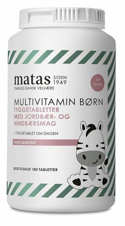 Matas Striber Multivitamin Børn m. sødestof 180 tabl., Helse & Madvarer, Børnevitaminer, Multivitaminer Til Børn