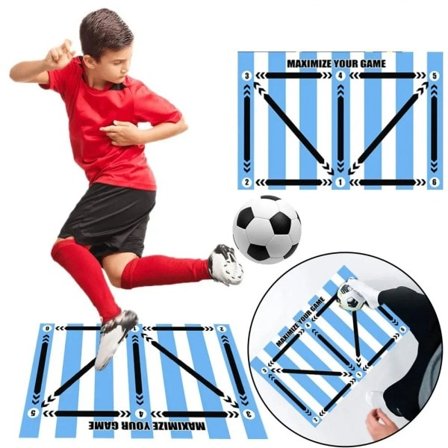 Fotball Trening Matte Slitesterk Sklisikre Sammenleggbar Barn Voksne Dribling Trening Matte Fotball Trening Innendørs Vårdør Utstyr