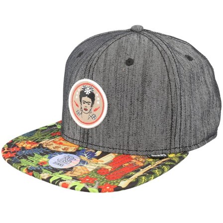 Djinns - 6p Sb Frida Linen Rev. Black Snapback Snapback Black Cap - @ Hatstore