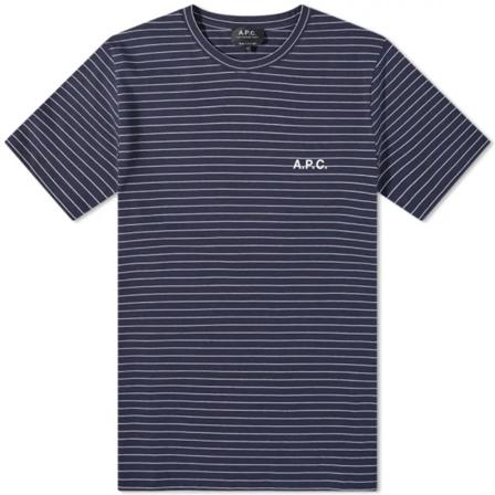 A.p.c. T-Shirts , Blauw , Heren , Maat: S