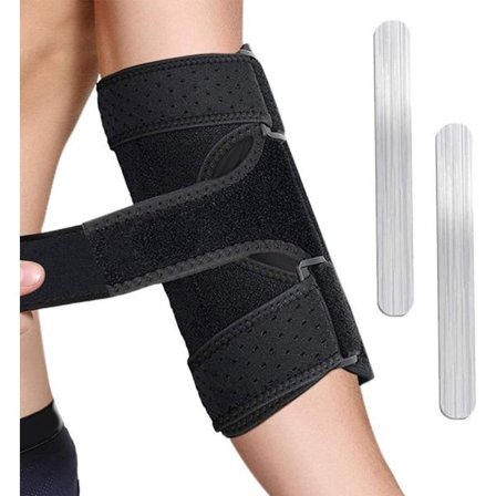 ING Albuebeskytter - Sikker Rem, Komfortabel Albuestøtte - Aftagelig Metalskinne til Smertelindring for Mænd og Kvinder