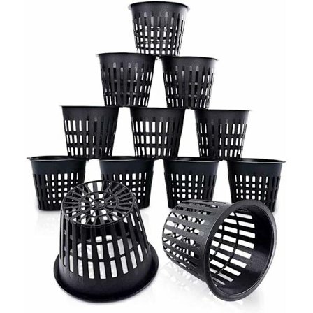 Muoviset vesiviljelykorit, uudelleenkäytettävät vesiviljelyruukut, vesikasvien korit aeroponiseen vesiviljelyyn, kukkien istutukseen, puutarhanhoitoon