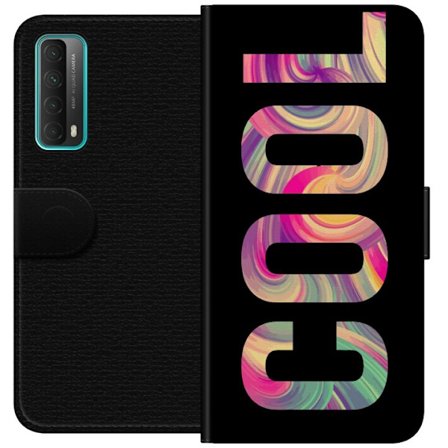 Yhteensopiva Lompakkokotelo Huawei Huawei P smart 2021 Nykytaiteellinen typografia taiteilu sanaa LOVE nestemäisissä sateenkaariväreissä mustaa ta