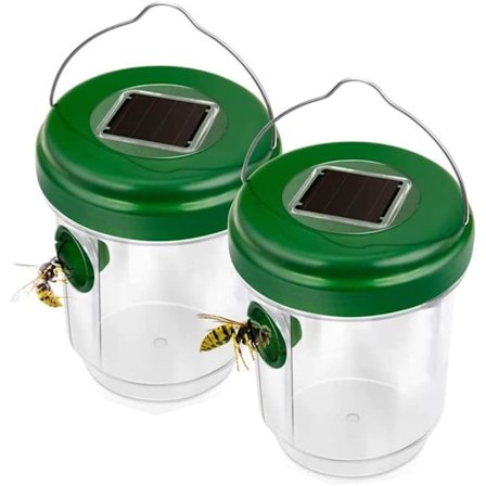 Utendørs vepsefelle, hengende bifelle, 2-pakning gjenbrukbar Solar W, ZQKLA