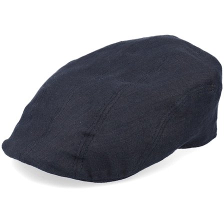 Stetson - Black - flatcap - Cap - Ivy Cap Linen Black Flat Cap - Hatstore