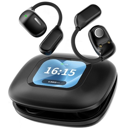 AI-översättande hörlurar med skärm, APP-kontroll, trådlös översättning, multifunktionella brusreducerande hörlurar