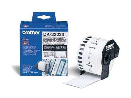 BROTHER Etikett DK22223 50mmx30,48m vit - Lyreco - Kontorsmaskiner - Etikettskrivare och etiketter - Etiketter - Brother