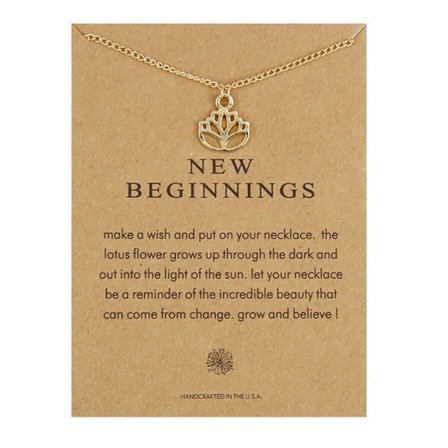 Gave halskæde guld ny begyndelse kæde vedhæng