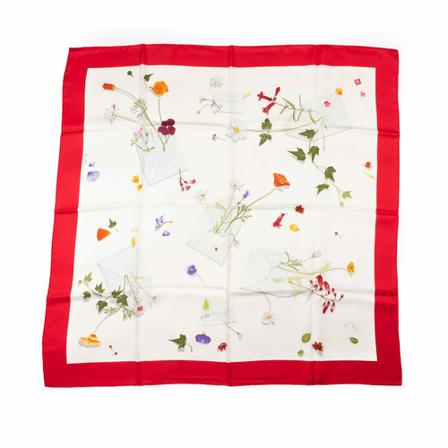 Hermès Vintage, Pre-owned Scarf 90*90cm Wit, Dames, Maat:ONE Size