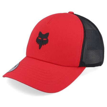 Fox - Röd trucker Keps - Fox Head Hat Flame Red/Black Trucker @ Hatstore