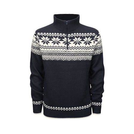 Norsk marin tröja med dragkedja - Brandit - Rak skärning - Skandinavisk design - Innerkrage i mjuk fleece