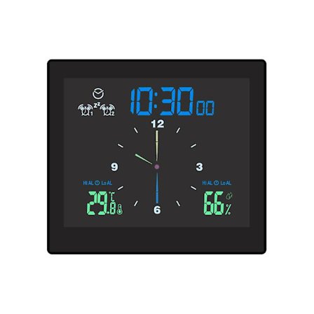 Vandtæt lydløs ur badeværelse elektronisk vægur temperatur og fugtighed ur med sugekop køkken fugtsikker timer