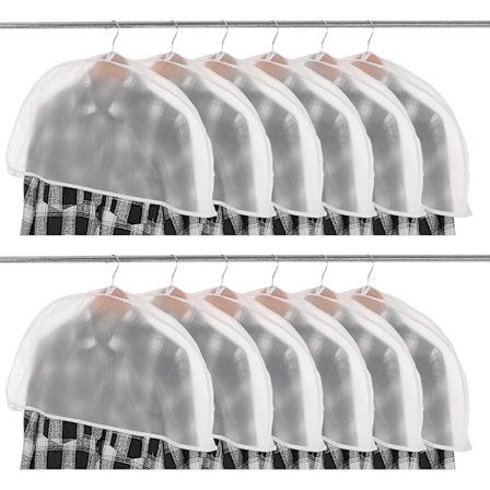 24 stk. skulderbetræk (61x30x5 cm), tøjbetræk til jakkesæt/frakker/jakker, garderobeopbevaring