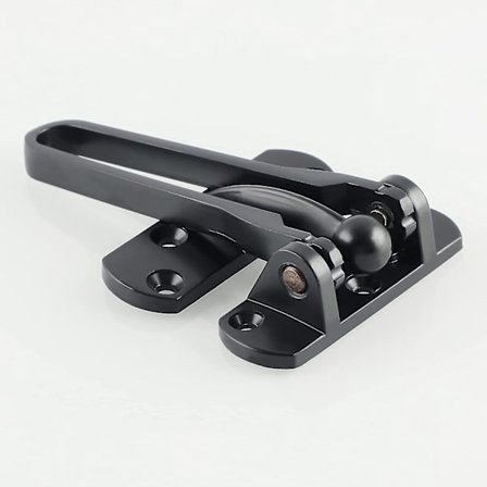 Oven turvaketju etuoveen, oven lukko saranoidulla turvaketjulla, harjattu nikkeli