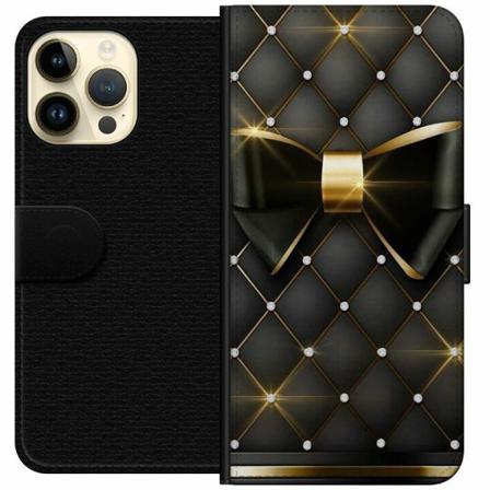 Apple Iphone 14 Pro Max Plånboksfodral Gyllene Rosett