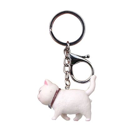 Nøglering - Sød kat - Flere farver