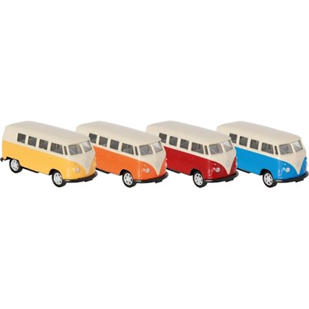 Volkswagen Microbus (1962), trykstøbt, 1:60, L= 7,3 cm - Goki