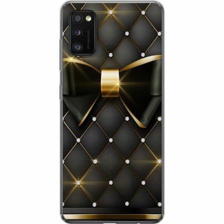 Samsung Galaxy A41 Genomskinligt Skal Gyllene Rosett