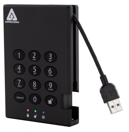 APRICORN Aegis Padlock 3.0 A25-3PL256-2000 - harddisk - 2 TB - USB 3.0
