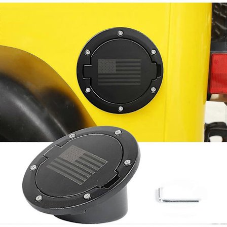 For Tj Aluminium Drivstoff Fyllingsdør Bensintanklokk Deksel For 1997-2006 Jeep Wrangler
