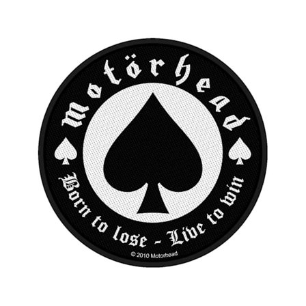 Motorhead Born To Lose Patch En Storlek Svart/Vit