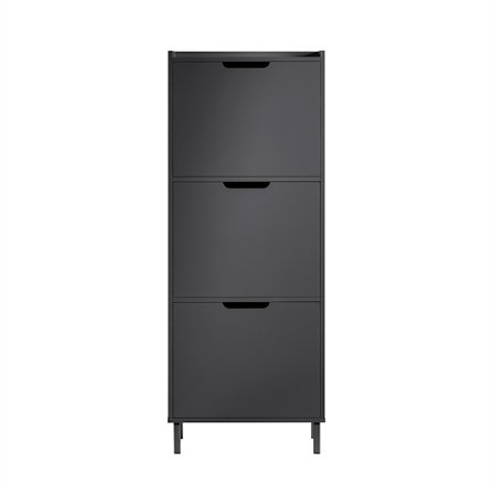 SoBuy musta kenkäkaappi 4 doors kanssa 19x50.01x129.01cm, moderni FSR151-H-SCH