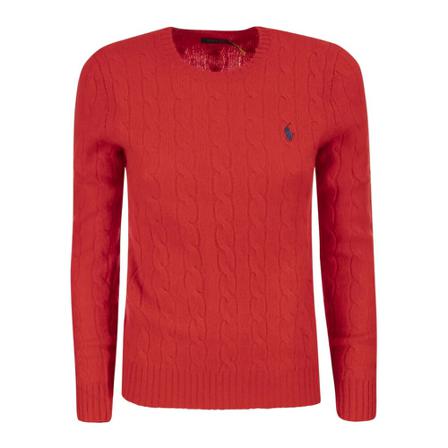 Ralph Lauren, Round-neck Knitwear Rood, Dames, Maat:S