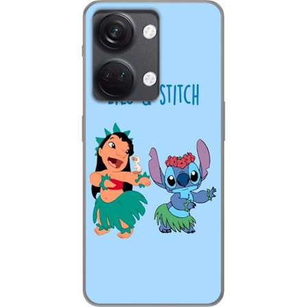 Yhteensopiva Puhelinkuori OnePlus Nord 3 Värikäs kuvitus Lilosta ja Stitchistä tanssimassa hulaa heinähameissa