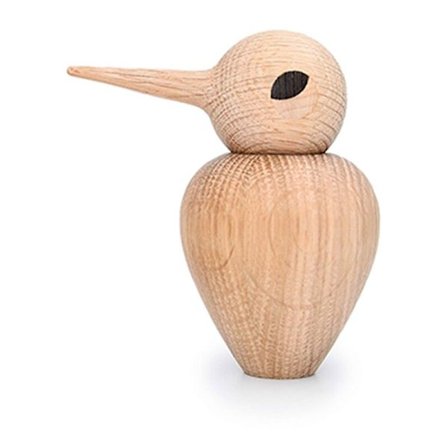 Luova terävänokkainen lintu puinen koriste Käsintehty Tanskassa Pohjoismainen nukke Puinen veistetty lintu,C