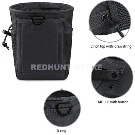 Tactical Molle Dragsko Magasin Dump Pouch Justerbar Military Utility Bälte Fanny Hip Holster Bag Outdoor Ammo Förvaringspaket