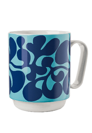 Design House Stockholm Birds 1967 Mug Glas Blå 9,5X8