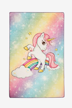 Conceptum Hypnose - Teppe Unicorn - Flerfarget - Barnetepper - 100X160 - Fra Homeroom