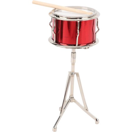 Lasten rumpu, puinen lelu, pienoiskokoinen rumpumalli, musiikki-instrumenttilelu, musiikkihuoneen sisustus, puu, metalli, pieni rumpumalli, 