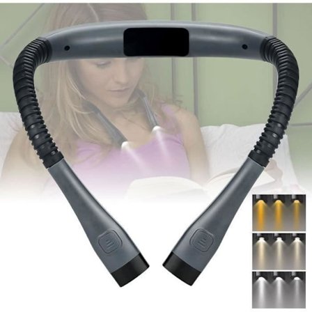 Læselampe - AUDBURN - Nakke Læselampe - 3 Farver - 3 Lysstyrkeniveauer