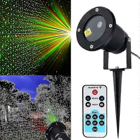 Utendørs Laserprosjektorlys, Rødt og Grønt Laserlys, Hagelys