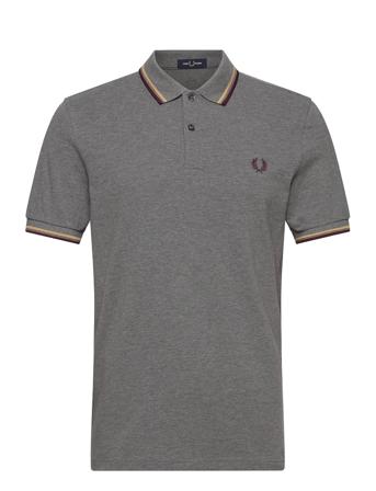 Twin Tipped Fp Shirt Polos Short-sleeved Grå Fred Perry