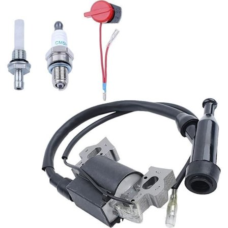 GX160 Tændspolesæt med Tænd/Sluk-kontakt Brændstoffilter Kompatibel med Honda GX110 GX120 GX140 GX200 5,5HP 6,5HP Erstatter