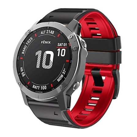 För Garmin Fenix ​​7/7x/6/6x/5/5x 26mm tvåfärgad watch