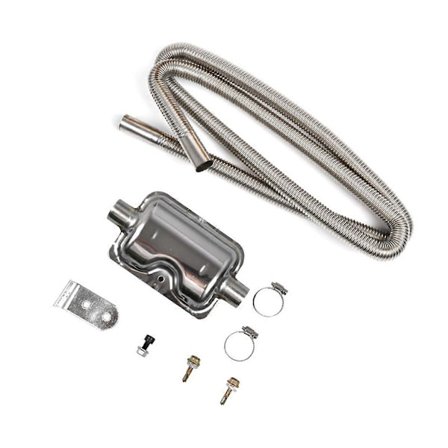 Parkeringsvärmare Rostfritt Stål Avgasljuddämpare Slang Spiralgänga Avgasrör För 12/24V