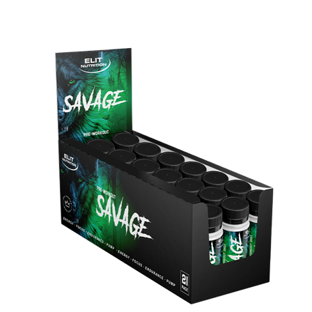 Elit Nutrition 21 x Savage PWO Shot, 60 ml