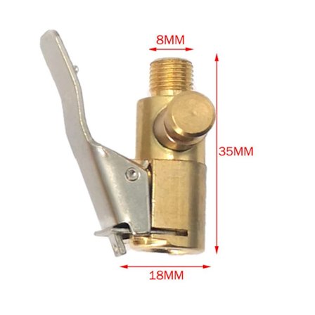 Bil Dæk Luft Chuck Inflator Pumpe Ventil Konnektor Clip-on Adapter Bil Messing 8mm Dæk Hjul Ventil til Oppustelig Pumpe