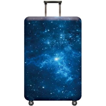 Bagasjedeksel, beskyttende vaskbart koffertdeksel - Reiseelastisk spandex koffertbeskytter med bagasjelapp passer 29 til 30 tommer Milky Way S