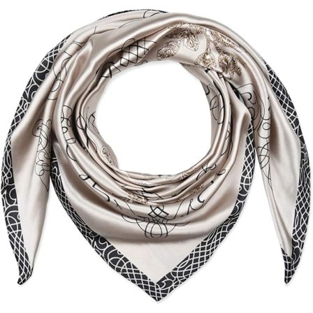 27 x 27 Stort firkantet hårtørklæde til kvinder silkeagtigt krøllet pandebånd slips til at sove om natten mode bandana hovedtørklæde