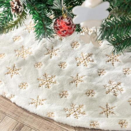 Plush-joulukuusihame, 30 tuumaa, ylellinen lumivalkoinen keinotekoinen