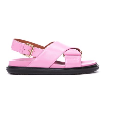 Marni, Flat Sandals Różowy, Kobieta, Rozmiar: 36 1/2 EU