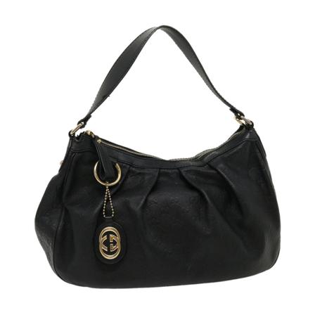 Gucci Vintage, Pre-owned Shoulder bag Zwart, Dames, Maat:ONE Size,leer