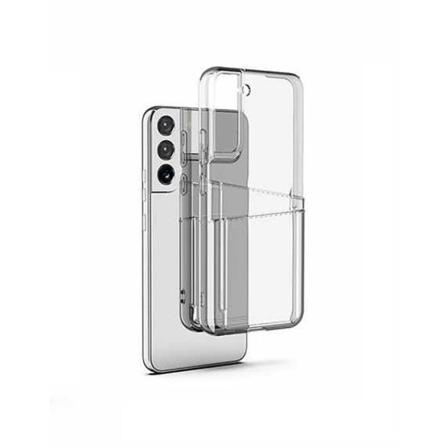 Samsung Galaxy S22 - Läpinäkyvä Shell Double Card Slot + Täysin karkaistu suojalasi