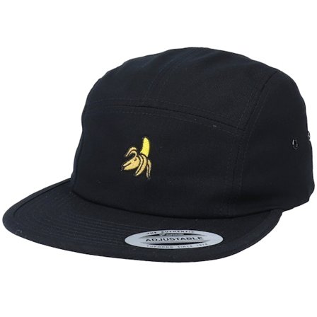Iconic - Schwarz 5panel Cap - Banana Black 5-Panel @ Hatstore