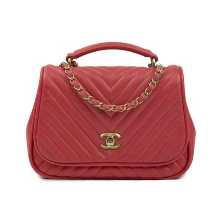 Chanel Vintage, Pre-owned Sac Business Affinity Rood, Dames, Maat:ONE Size,leer