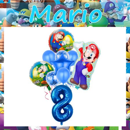 Marioed Super Bro Dekorative Ballonger For Fest Bursdagsfest Dekorasjon Gutt Festutstyr Baby Shower Familie Folie Latex Globo